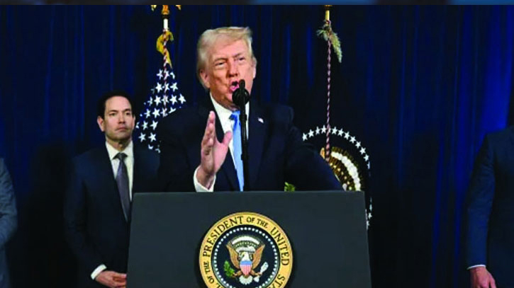 ইরানের সাথে ব্যবসা করলে ২৫ শতাংশ শুল্ক আরোপের ঘোষণা ট্রাম্পের